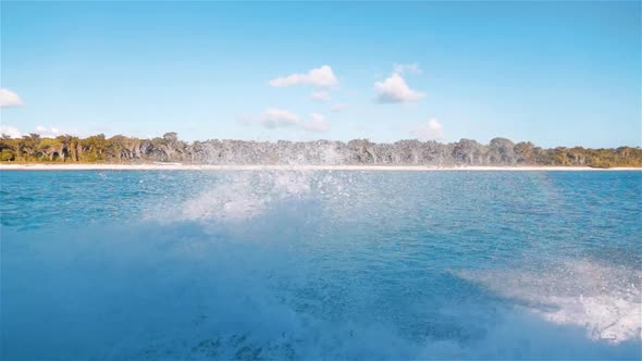 Ocean Foam Water Flow Spraying and Splashing.