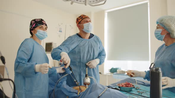 Process of Gynecological Surgery Operation Using Laparoscopic Equipment