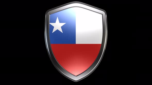 Chile Emblem Transition with Alpha Channel - 4K Resolution