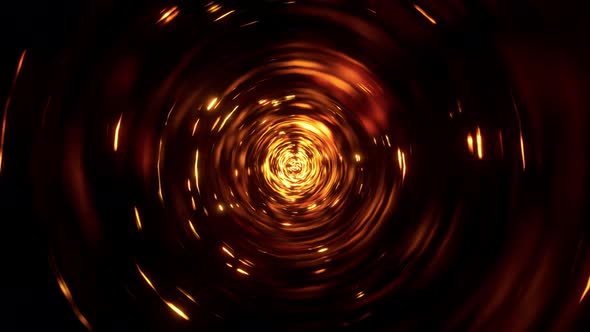Abstract Glowing Red Spiral Swirl Tunnel 4K 01