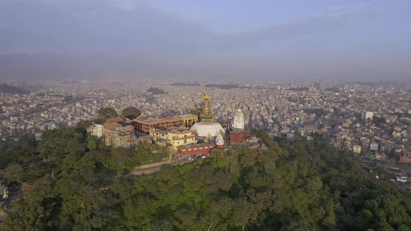 Aerial view of Kathmandu in Nepal