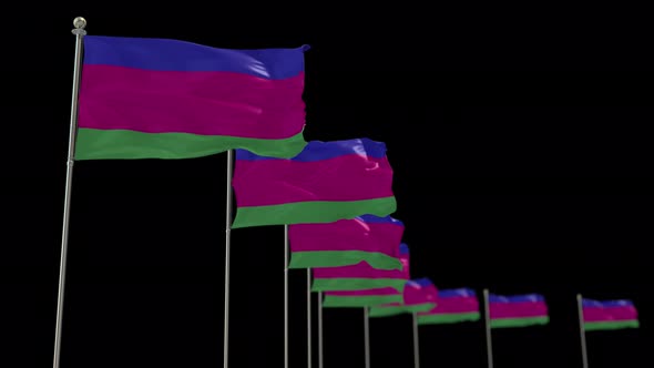 Kuban Peoples Republic row flag with Alpha e alt