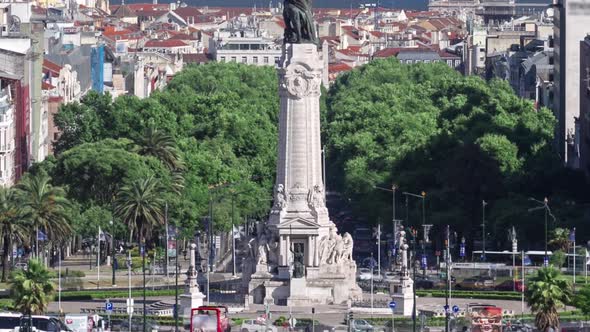 Eduardo VII Park and Gardens in Lisbon Portugal Timelapse Hyperlapse
