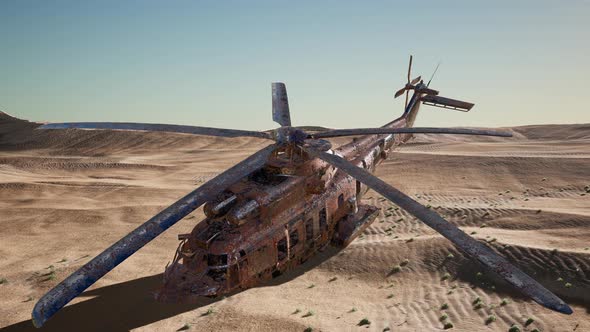 Old Rusted Military Helicopter