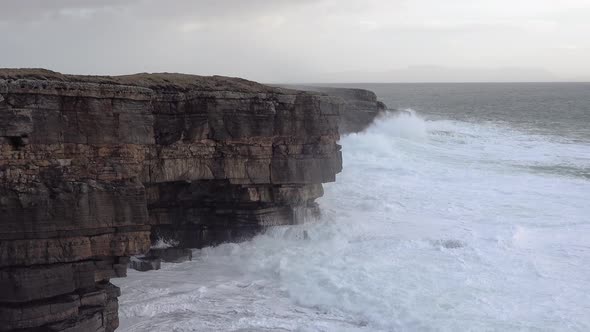 Huge Waves Breaking at Muckross Head - A Small Peninsula West of Killybegs, County Donegal, Ireland