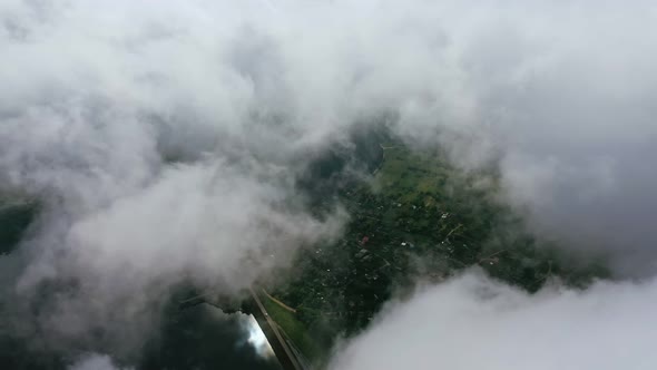 Light clouds moving in the sky