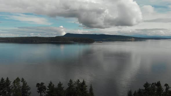 Aerial shot near Bowser on Vancouver Island