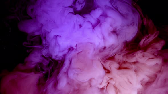 Pink Paint Creates Abstract Clouds
