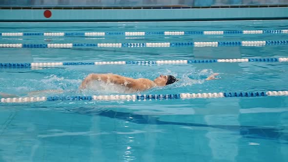 Swimmer Swimming in the Waterpool