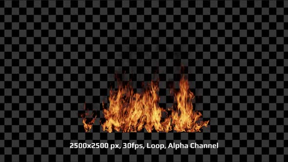 Fire And Smoke 2500x2500, Loop, Alpha