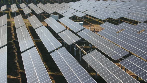 Solar power station in montain