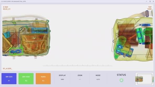 Inspection at the airport has identified banned objects in the passengers bag alt