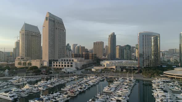 Aerial of San Diego Downtown and Embarcadero alt