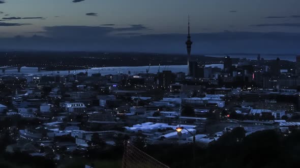 Auckland nightfall timelapse