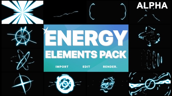 Cartoon Energy Elements Pack | Motion Graphics Pack