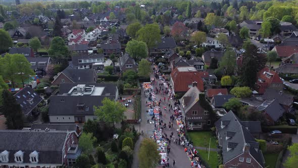 Netherlands - 27 april 2022, Blaricum: Flea market on Kingsday