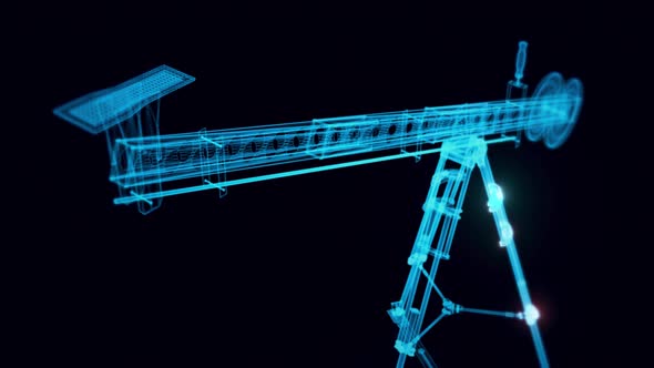 Camera Crane Hologram Close Up 4k alt