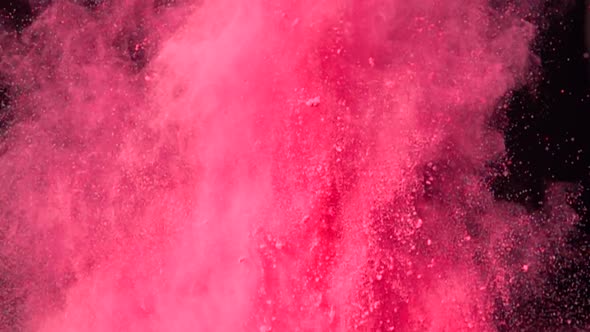 Colorful Powder Explosion in Slow Motion