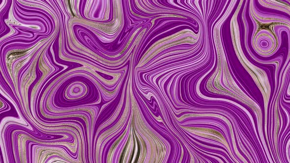 Velvet violet agate liquid marble with gold accent ripple animation 4k motion graphic backgrounds.