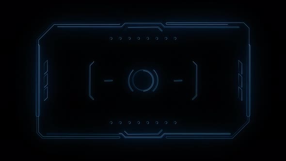 Hud Frame Digital Technology Plexus Lines, Alpha Channel alt