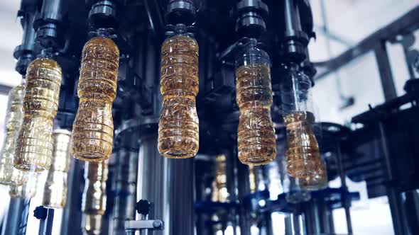 Robotic equipment in the edible oil factory