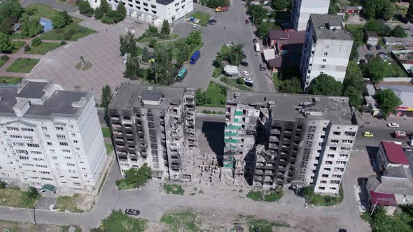 War in Ukraine  Destroyed Building in Borodyanka