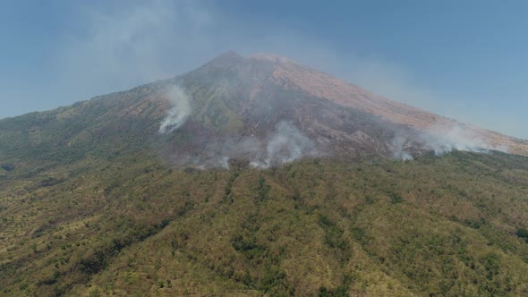 Mountain Landscape Agung Volcano Bali Indonesia