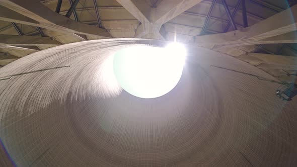 Inside view of the cooling tower.