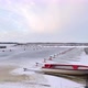 Lonely Boat In The Frozen Harbor - VideoHive Item for Sale