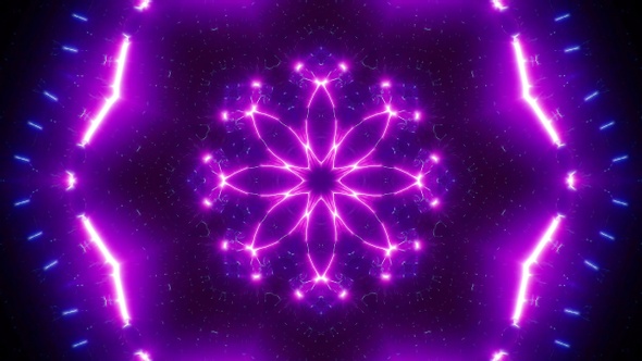 Abstract VJ Purple Neon Light Loop 4K 02