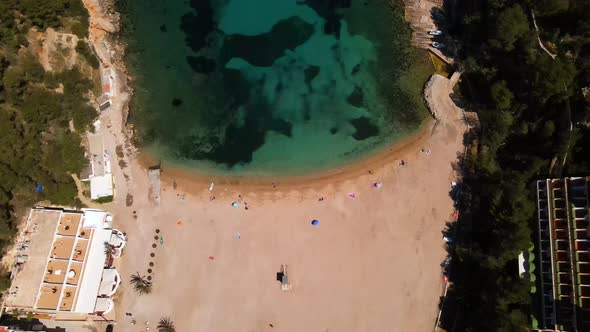 Puerto de San Miguel beach in Ibiza, Spain