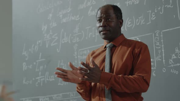 African American Professor Teaching Algebra