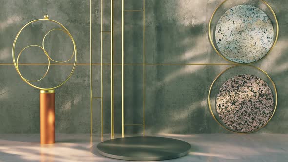 Modern Art Design Pedestal Scene Background alt