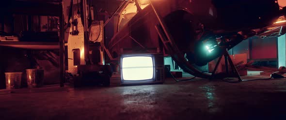 Old TV in a Garage