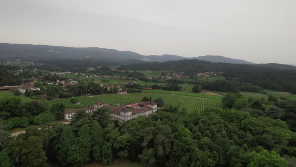 Aerial View of Palce in Forest