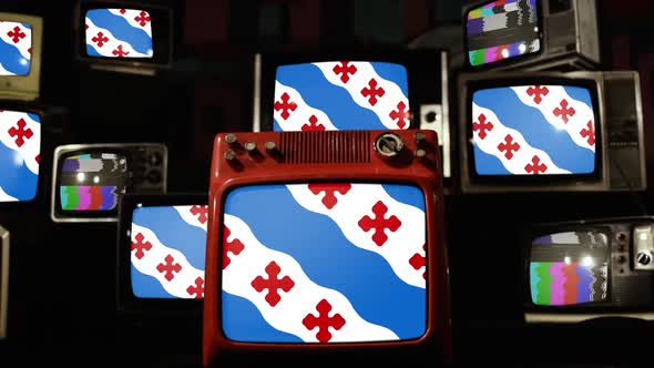 Flag of Rockville, Maryland, and Retro Televisions.