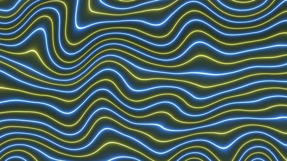 neon line wave background animation. abstract wave background. Vd 2117