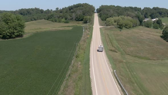 RV On Country Road