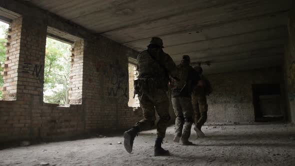 Soldiers Storming the Building Captured By Enemy alt