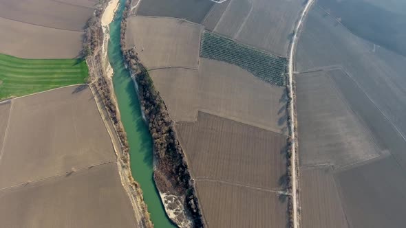 Irrigation Channel Between the Fields