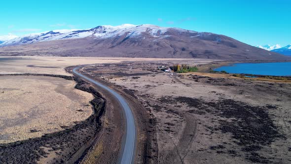 Patagonia landscape. Famous town of El Calafate at Patagonia Argentina