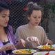 Quality Time with Friends. Two Girls Enjoying Chat and Their Healthy Organic Vegan Pancakes with - VideoHive Item for Sale