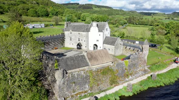 Aerial View of Parke's Castle in County Leitrim Ireland