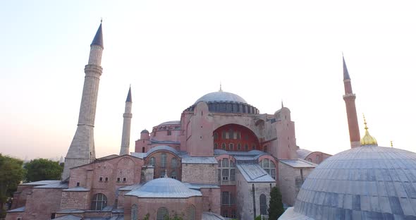 Hagia Sophia Mosque Museum Istanbul Turkey Aerial Ayasofya