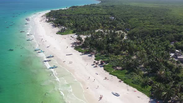 Aerial View of Tulum Beach