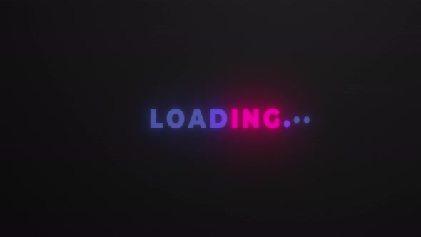 Animated word of Loading with dots