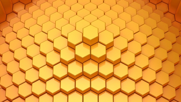 Hexagons Form A Wave