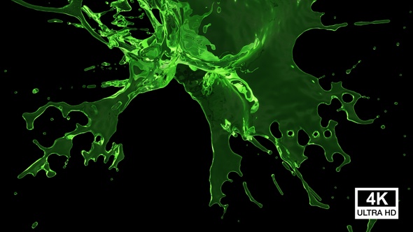 Green Color Water Drops Splash V3 alt