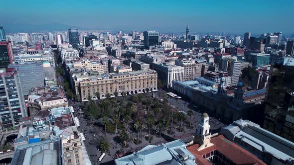 Downtown of Santiago capital city of Chile South America country.