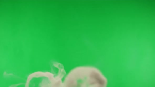 Smoke on Green Chroma Key Background